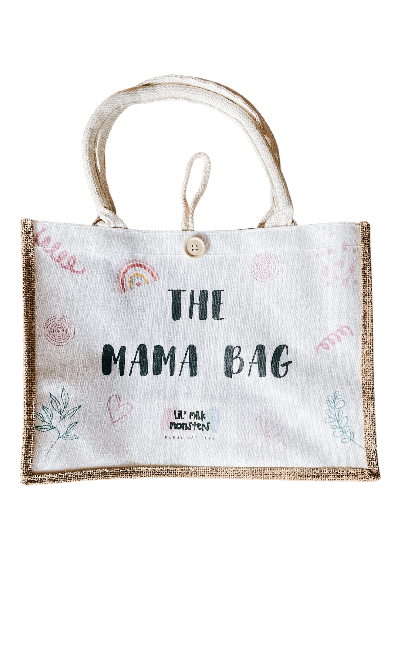 Mommy bag 2024 jute